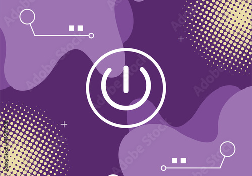purple currently power button