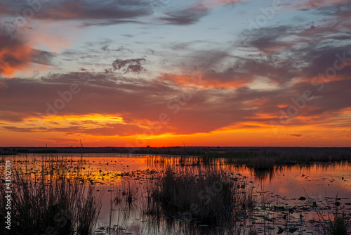 Sunset over the Marsh in Anhuac  Texas