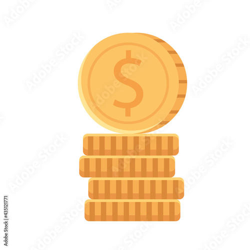Money coins tower