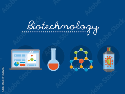 bio technology four icons