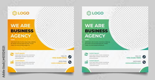 corporate facebook ads banner template for social media post