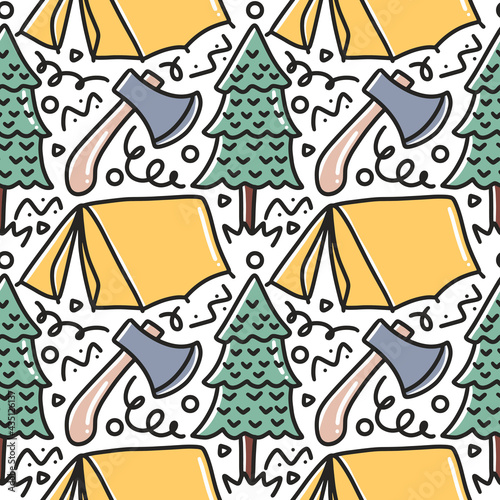 collection of winter camp pattern