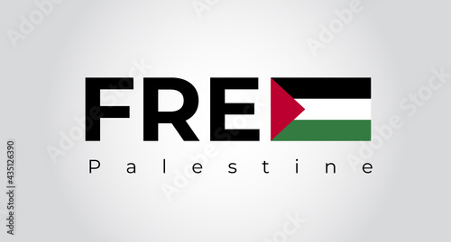 Free Gaza, free Palestine. Free Palestine lettering background. Free Palestine concept vector illustration