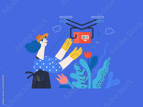 Discounts, sale, promotion. Flat vector modern illustration