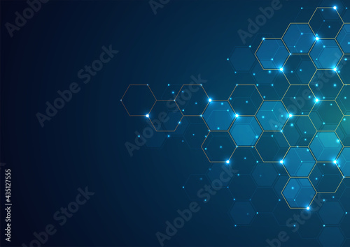 Abstract cube hexagon shape pattern background