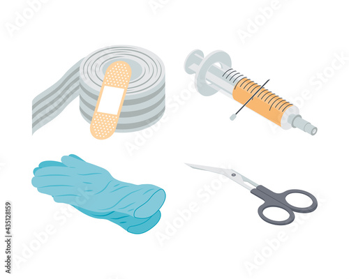 four first aid icons