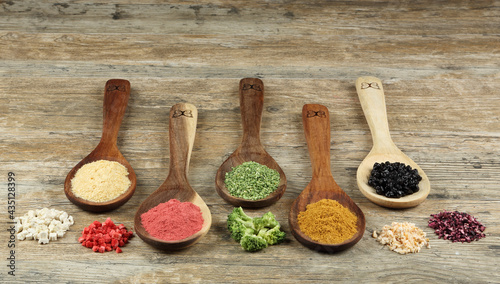 Ingredient images for the food industry. photo