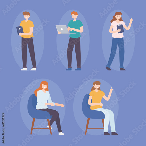 coworking people employees