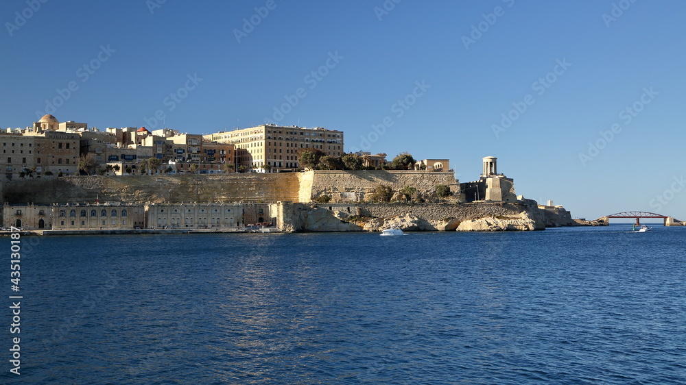 Valetta city seen from sea side, Malta