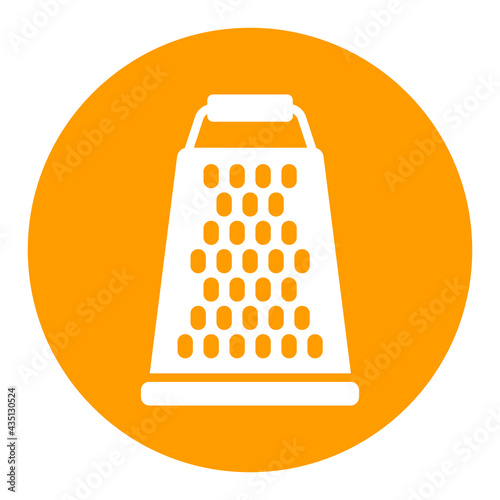 Grater vector white glyph icon. Kitchen appliance