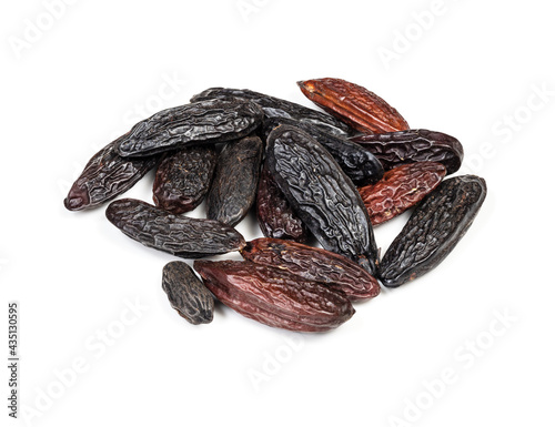 Wallpaper Mural pile of dried tonka beans closeup on white Torontodigital.ca