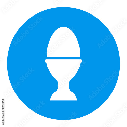 Soft boiled egg in an egg cup vector glyph icon