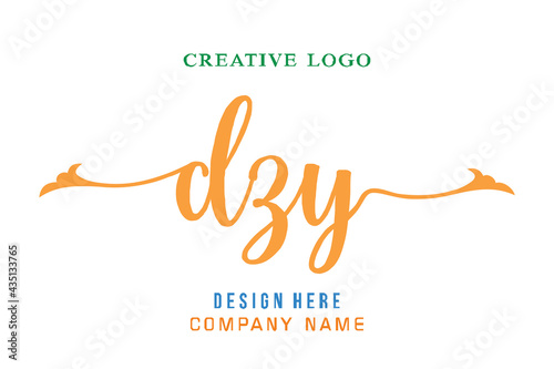 DZY lettering logo is simple, easy to understand and authoritative photo