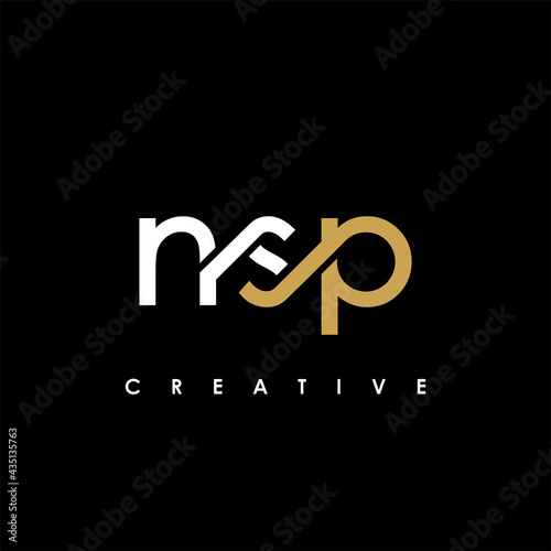 NSP Letter Initial Logo Design Template Vector Illustration