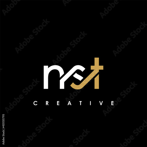 NST Letter Initial Logo Design Template Vector Illustration