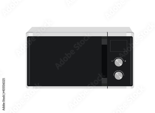 Microwave. Illustration of a modern microwave oven with a digital menu.