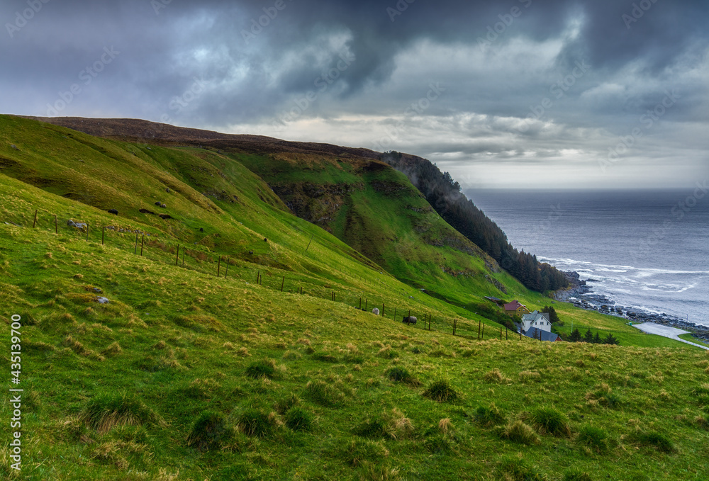 The Norwegian island of Runde in the Atlantic Ocean The Norwegian island of Runde in the Atlantic Ocean