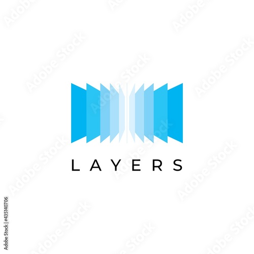 Layers logo design illustration vector template
