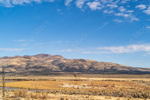 Beautiful arid Rolling hills landscape in northern California