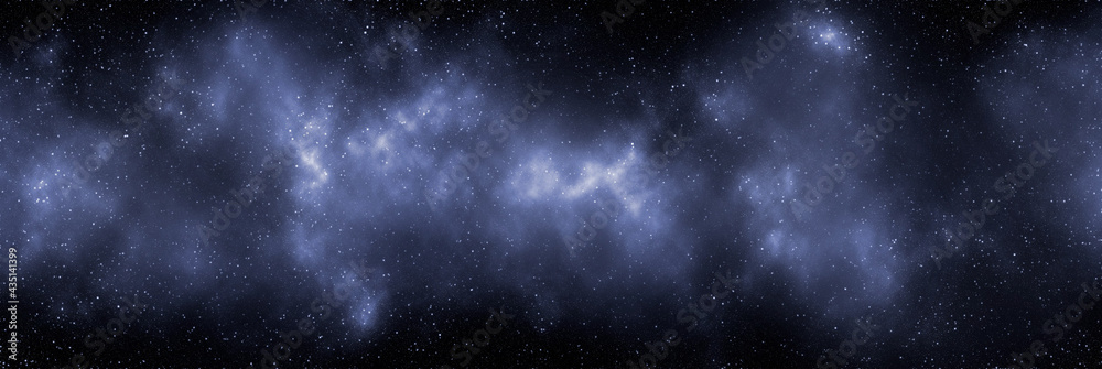 Fototapeta premium Space background with stardust and shining stars. Realistic cosmos and color nebula. Colorful galaxy. 3d illustration