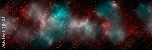 Space background with stardust and shining stars. Realistic cosmos and color nebula. Colorful galaxy. 3d illustration  © lali