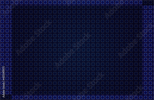 Dark blue mosaic background for PowerPoint presentations or banners, flyers. Mosaic tile, geometric shapes wallpaper