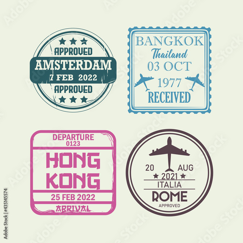 international visa stamps
