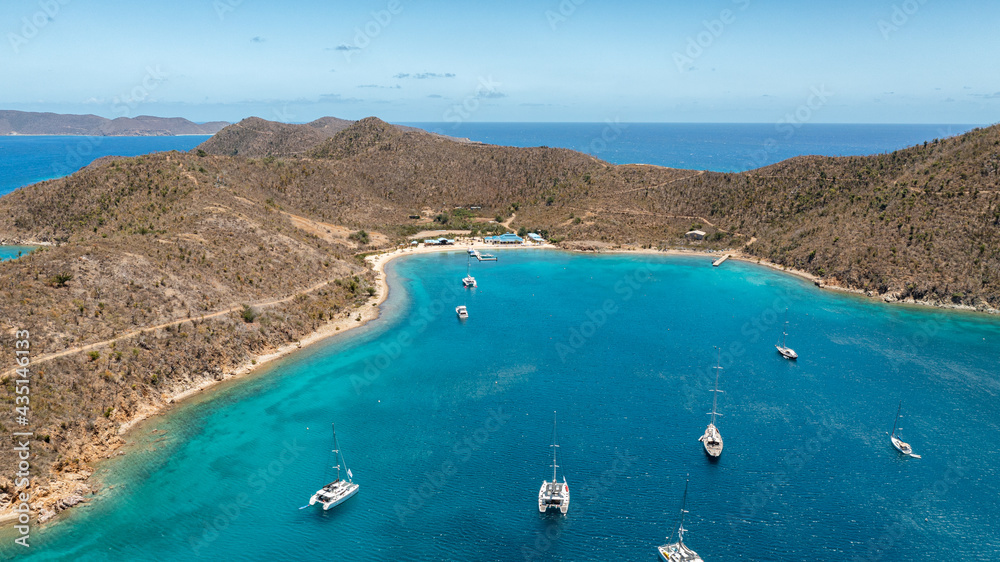 Aerial View of Norman Island, BVI