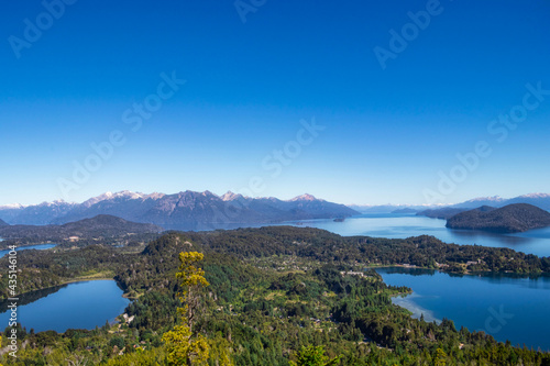 Fototapeta Naklejka Na Ścianę i Meble -  Landscape and Panoramic View, Cerro Campanario, Bariloche, Argentina