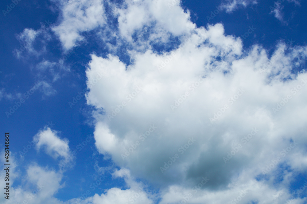 A landscape view of a beautiful cloudy blue sky A landscape view of a beautiful cloudy blue sky