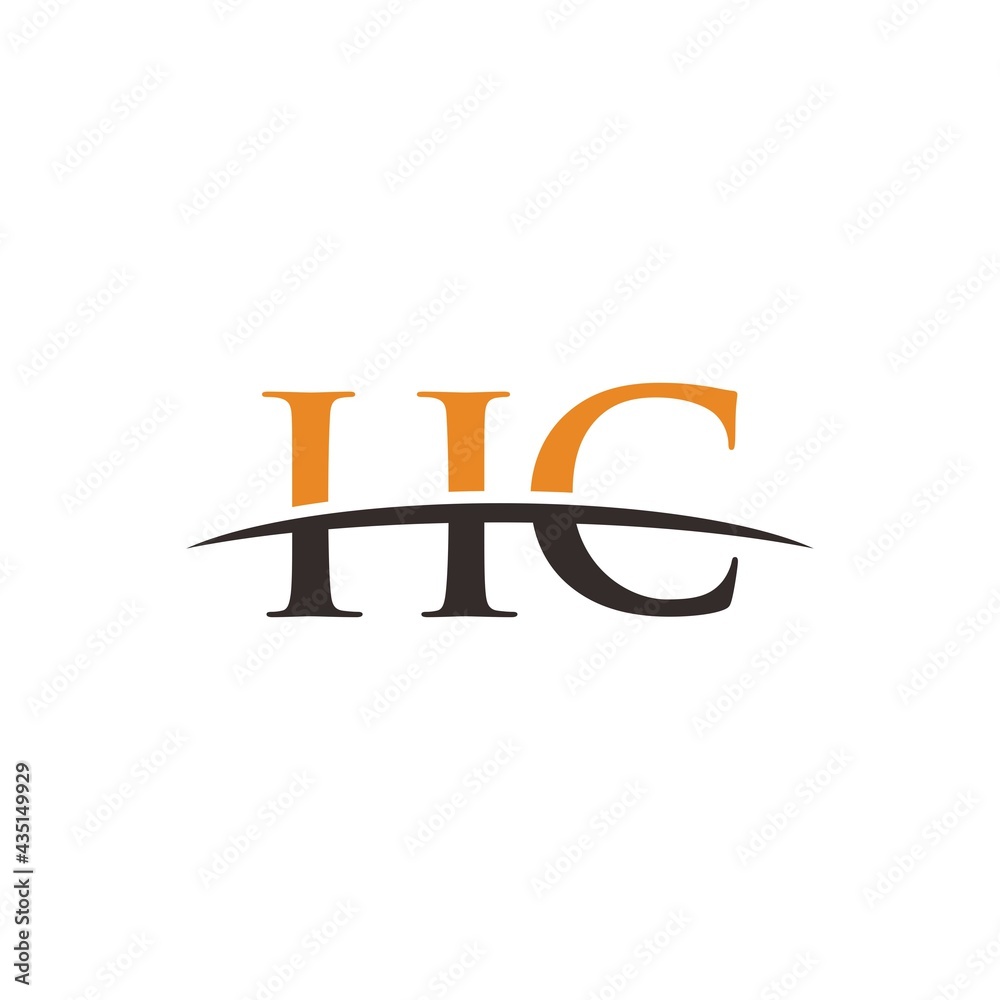 Initial letter HC, overlapping movement swoosh horizon, company logo design inspiration Initial letter HC, overlapping movement swoosh horizon, company logo design inspiration
