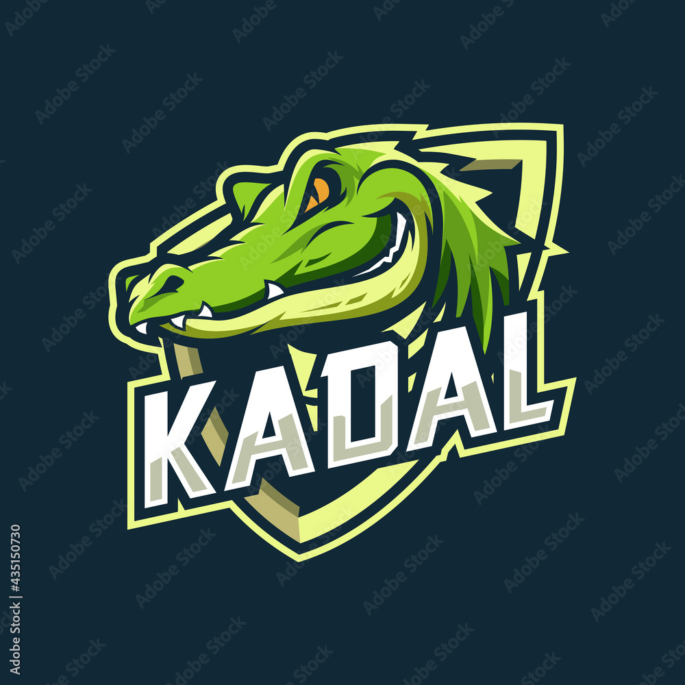 crocodile mascot esport logo