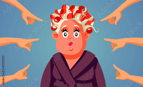 Society Blaming Poor Middle Age Woman