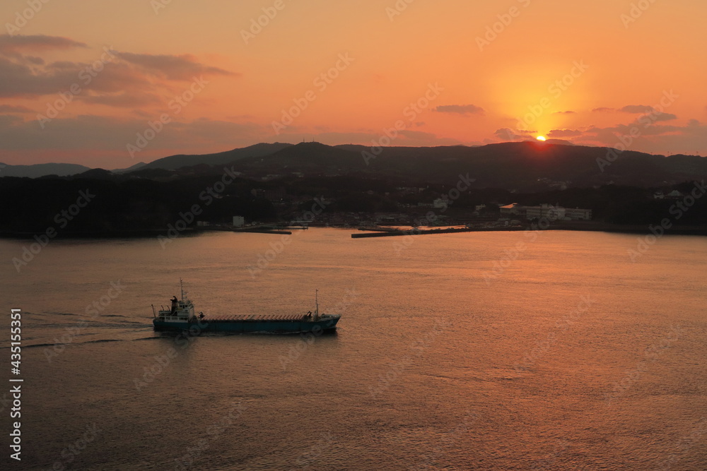 Naklejka premium 平戸の夕焼け