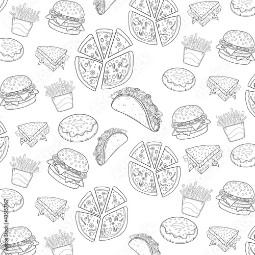 one line foods pattern
