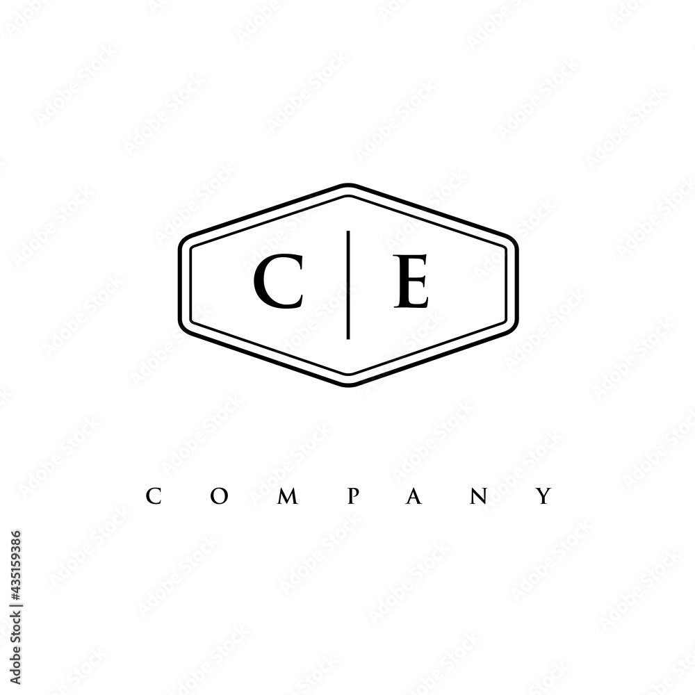 initial CE logo design vector initial CE logo design vector
