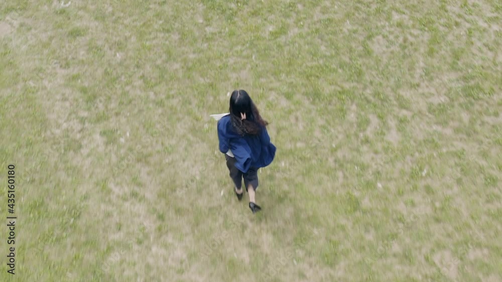 Young business woman in high heels hastily rushes forward. Busy office worker running. Young business woman in high heels hastily rushes forward. Busy office worker running.