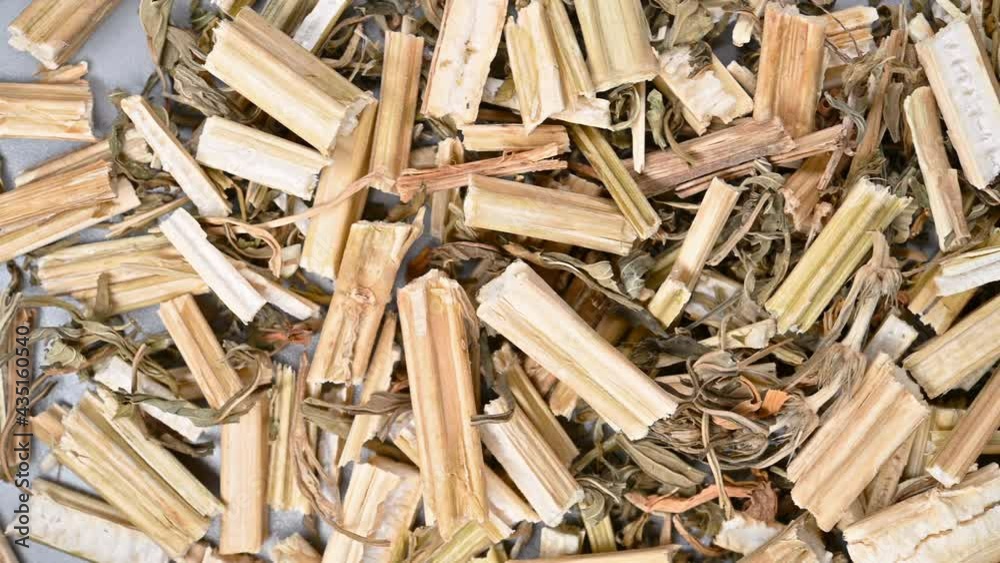 top pan view herb YiMuCao or Leonuri Herba or Common Motherwort Herb top pan view herb YiMuCao or Leonuri Herba or Common Motherwort Herb