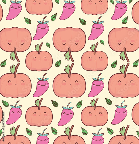 cute vegetables pattern