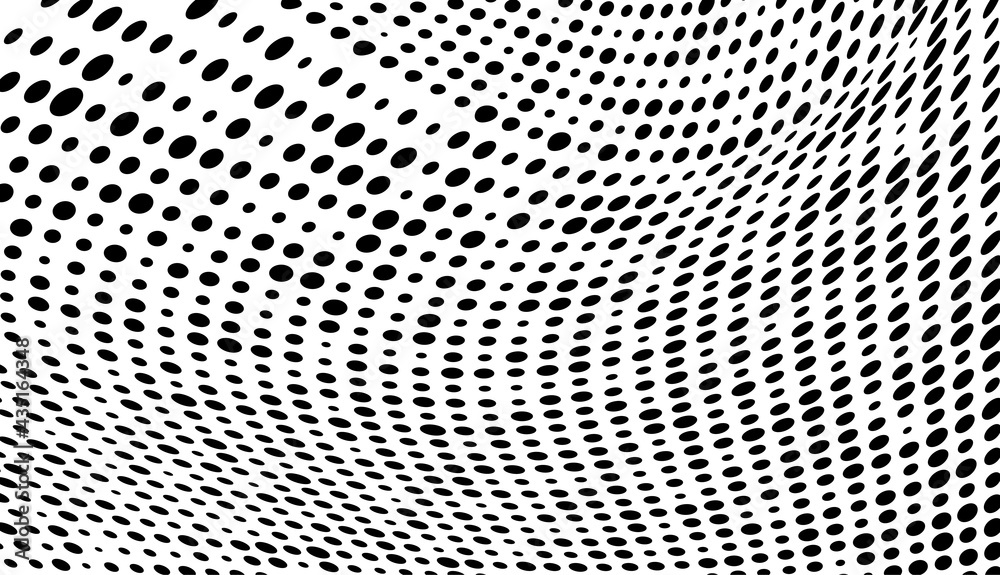 Vector modern optical texture of pop art. Abstract halftone wave dotted background. Futuristic twisted grunge pattern, dots, circles Vector modern optical texture of pop art. Abstract halftone wave dotted background. Futuristic twisted grunge pattern, dots, circles