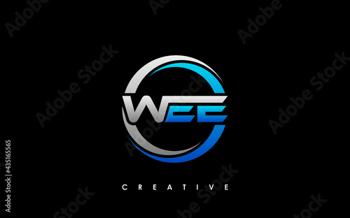 WEE Letter Initial Logo Design Template Vector Illustration