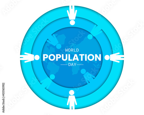 World Population Day Circle Paper Template