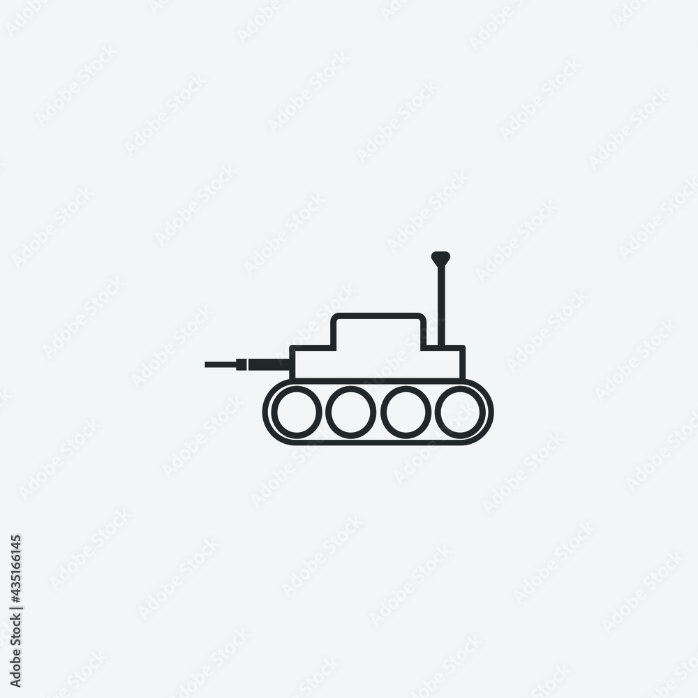 War tank vector icon War tank vector icon