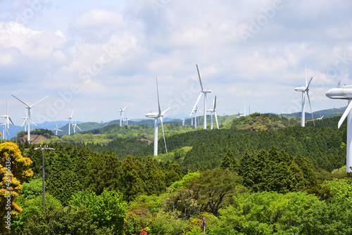 青山高原の風力発電（2021年5月 春）