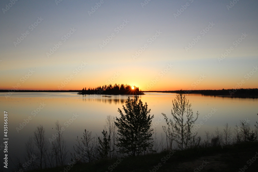 Warm Spring Sunset, Elk Island National Park, Alberta