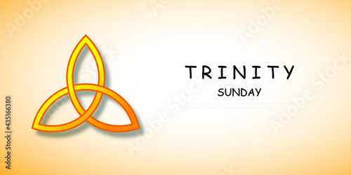 Trinity Sunday with religious trinity symbol vector illustration.