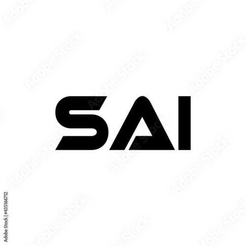 SAI letter logo design with white background in illustrator, vector logo modern alphabet font overlap style. calligraphy designs for logo, Poster, Invitation, photo