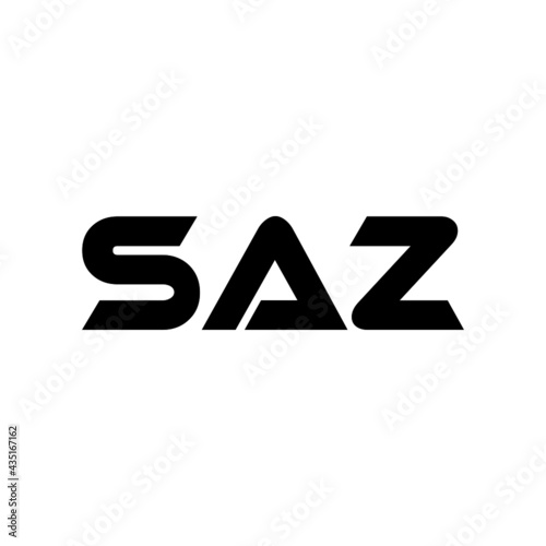 SAZ letter logo design with white background in illustrator, vector logo modern alphabet font overlap style. calligraphy designs for logo, Poster, Invitation, 