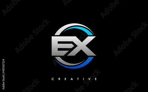 EX Letter Initial Logo Design Template Vector Illustration