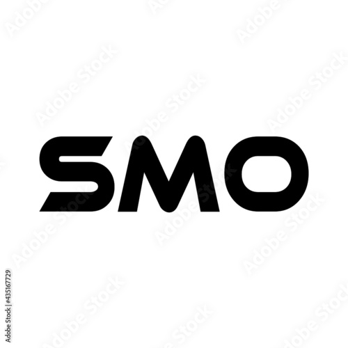 SMO letter logo design with white background in illustrator, vector logo modern alphabet font overlap style. calligraphy designs for logo, Poster, Invitation, ... See More